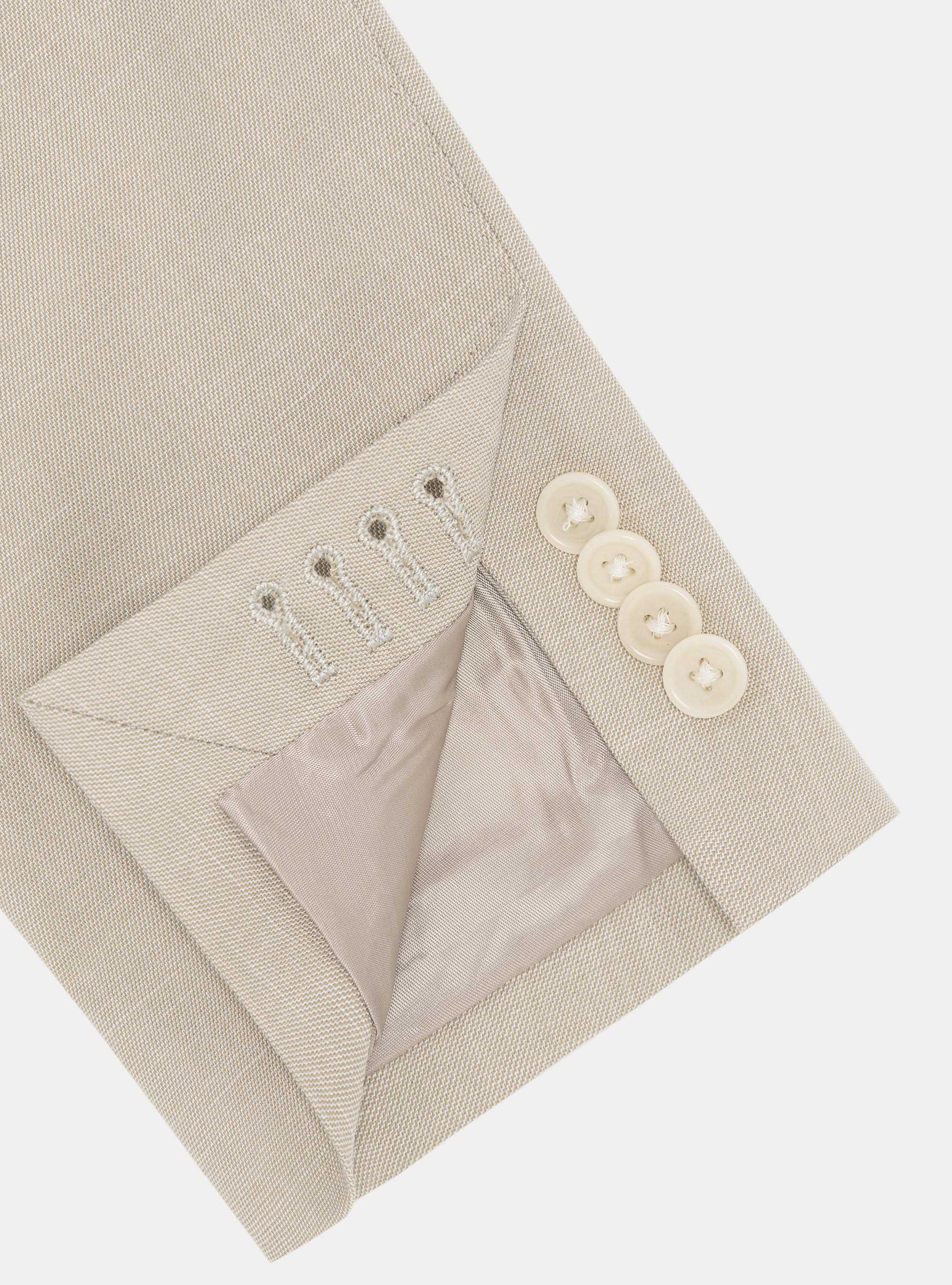 Hopsack fabric suit blazer, SAND