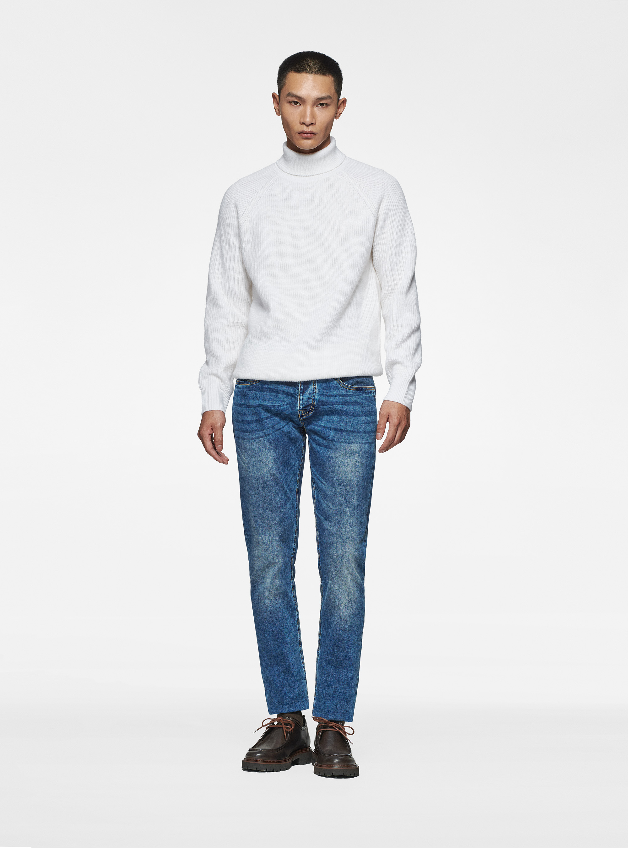 Five-pocket denim, NAVY BLUE