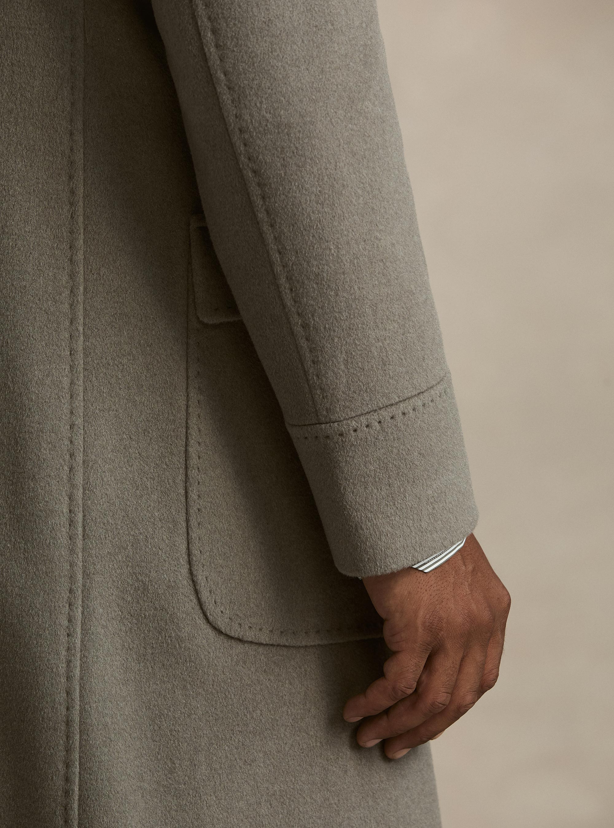Cashmere wool double-breasted coat, SALVIA 0602C