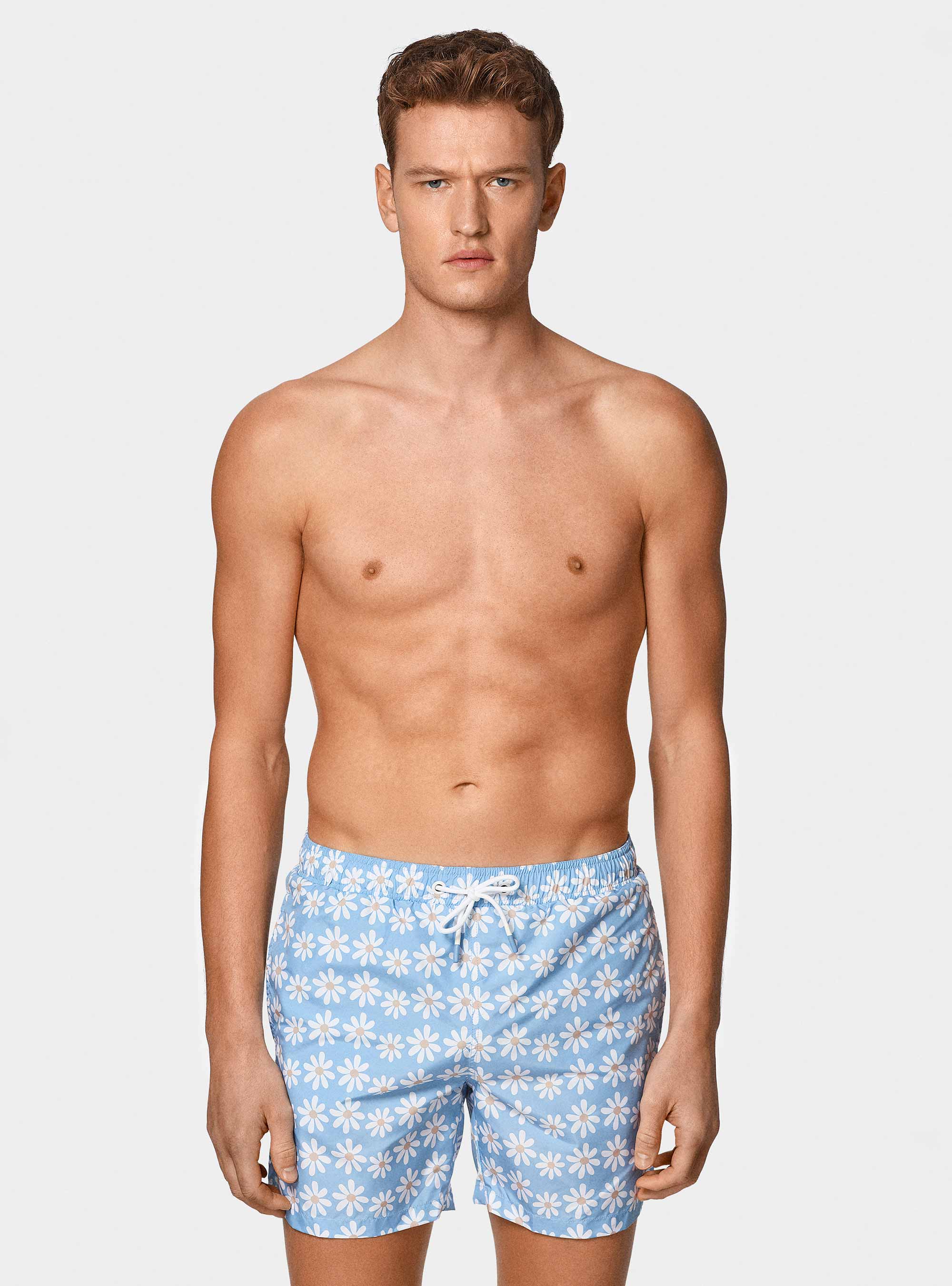 Daisy print swimwear, LIGHT BLUE