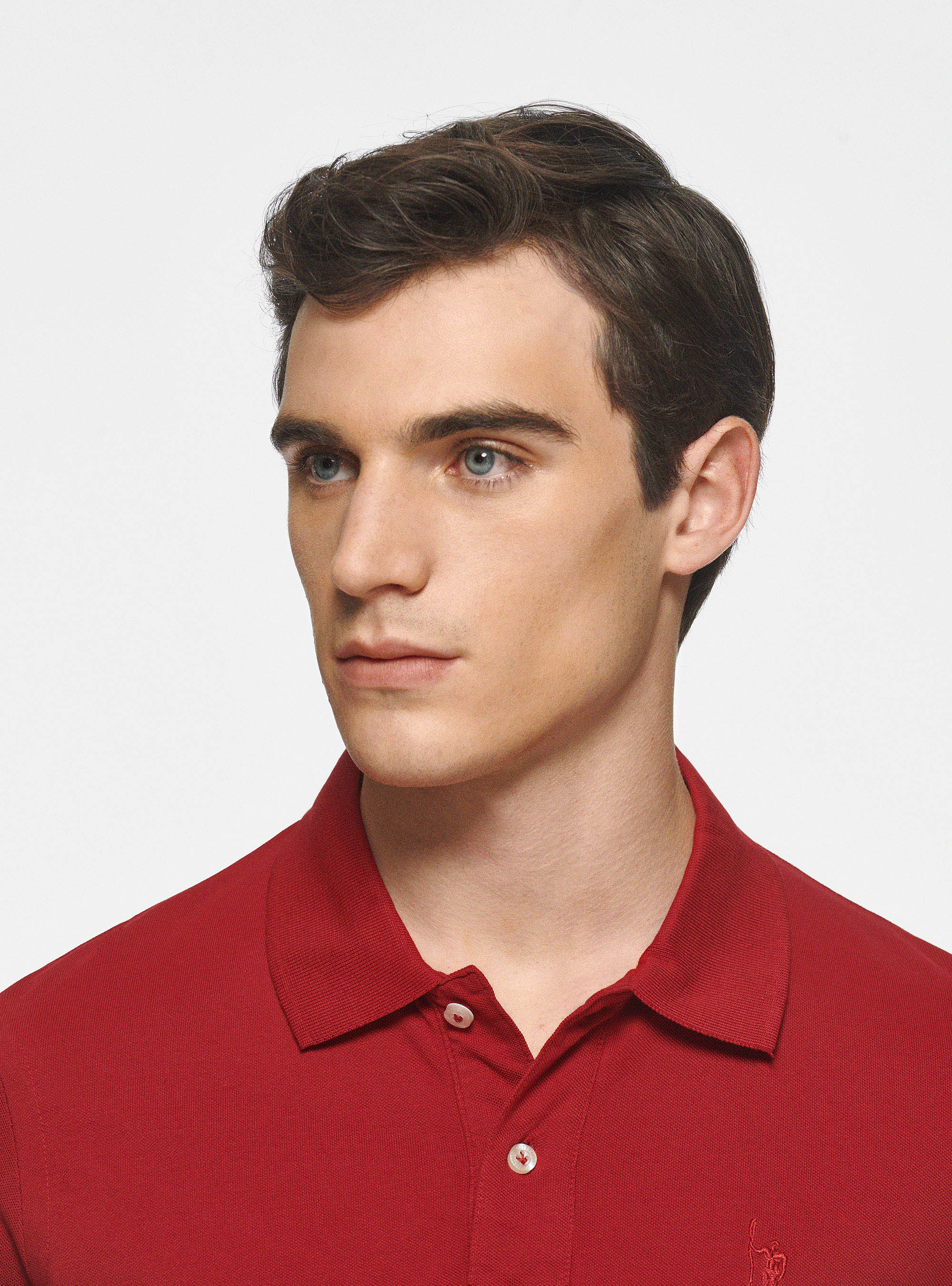 Polo classica in piquet, ROSSO