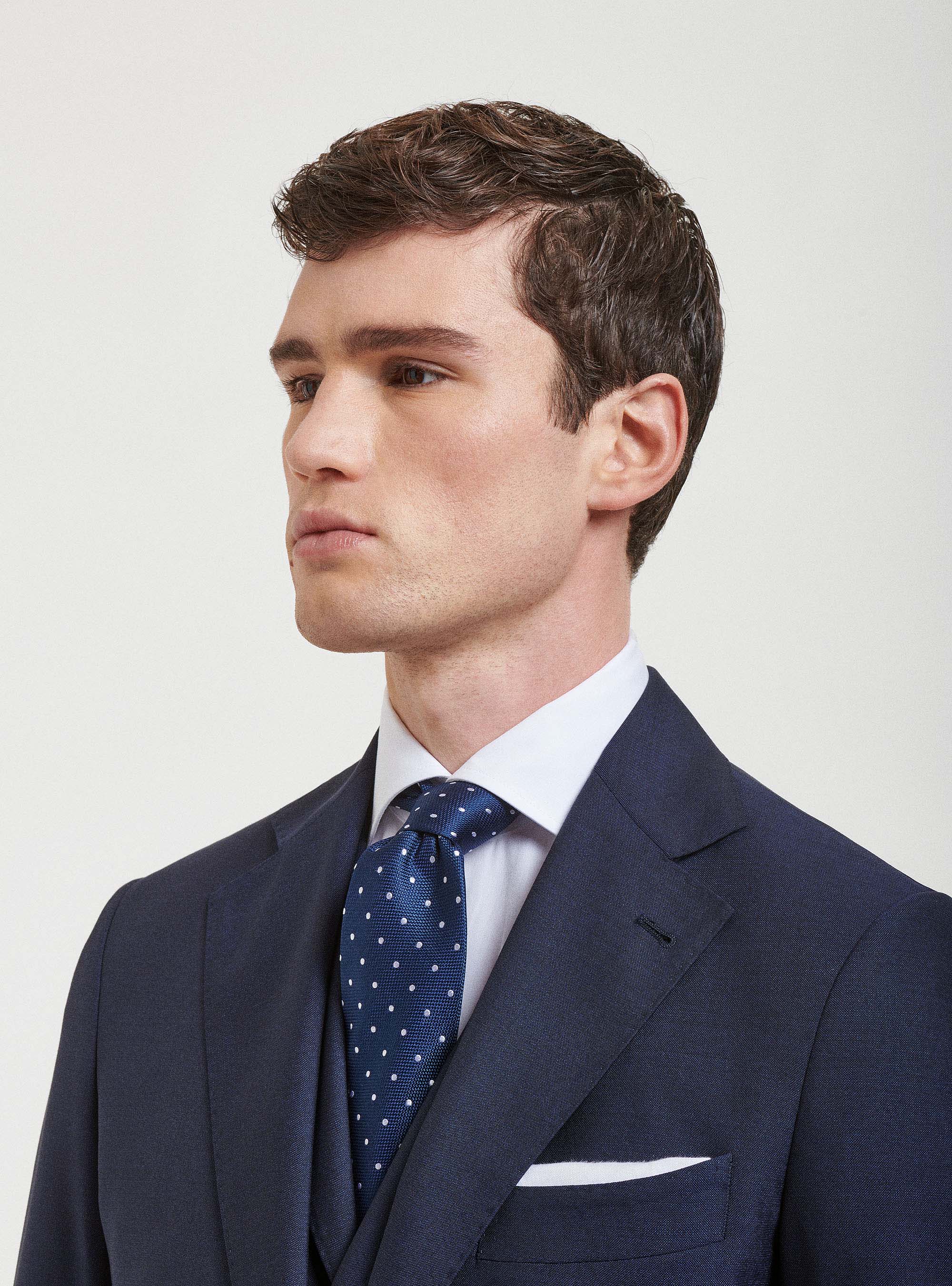 Americana de traje de pura lana Vitale Barberis Canonico, AZUL MARINO