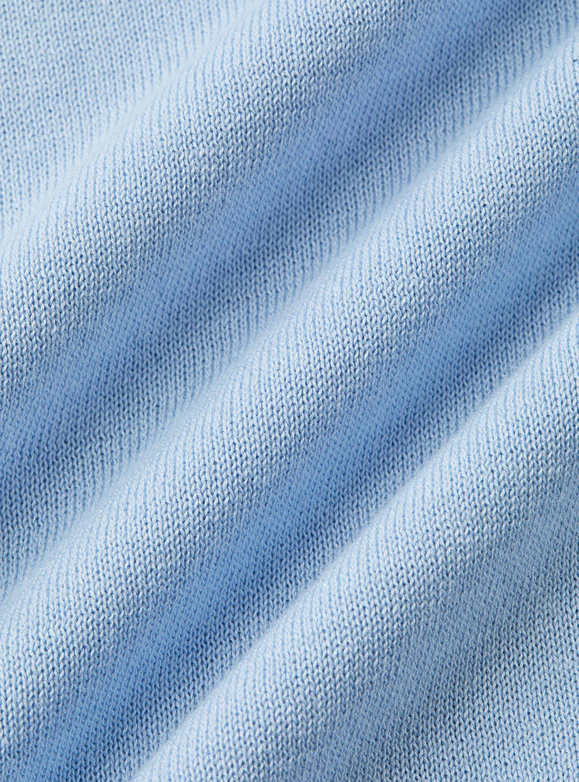 Poloshirt aus extrafeinem Baumwollstrick, 0266C AZZURRO