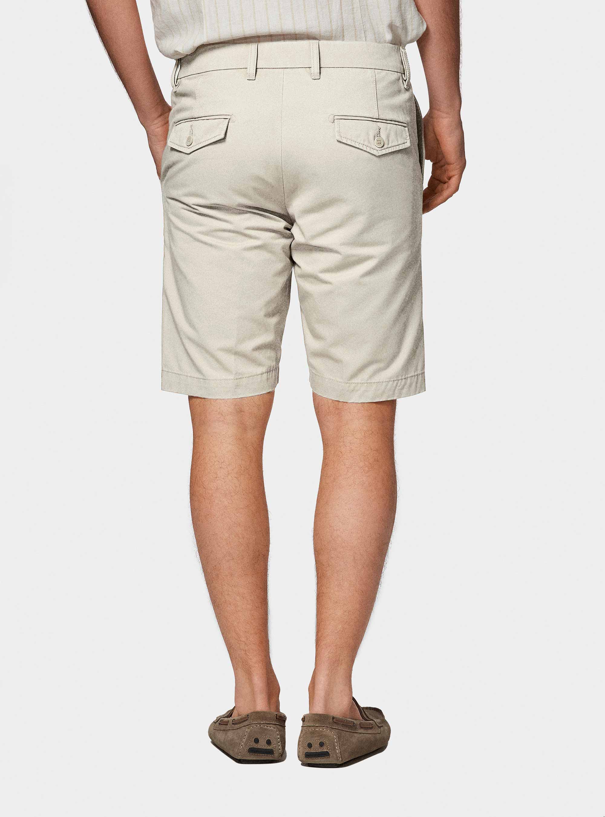Cotton twill bermuda shorts, OFF-WHITE