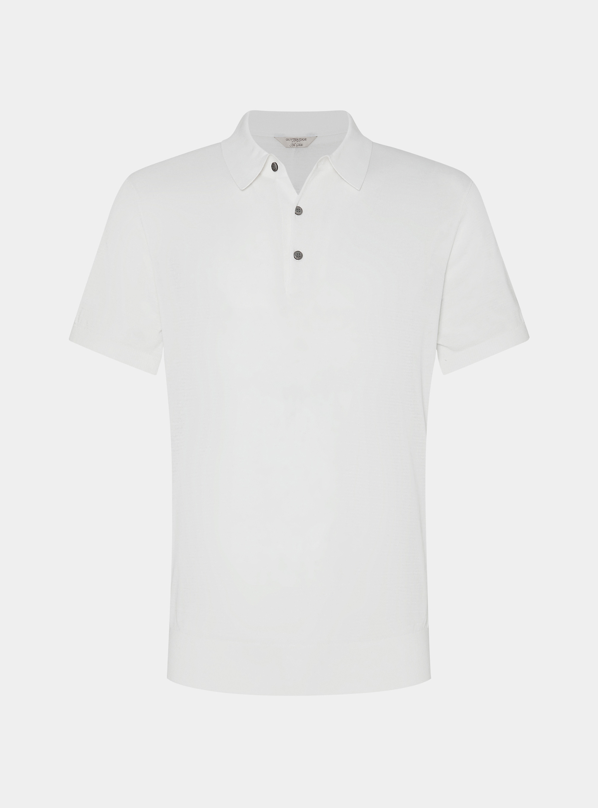 Polo de algod&oacute;n y seda, BLANCO