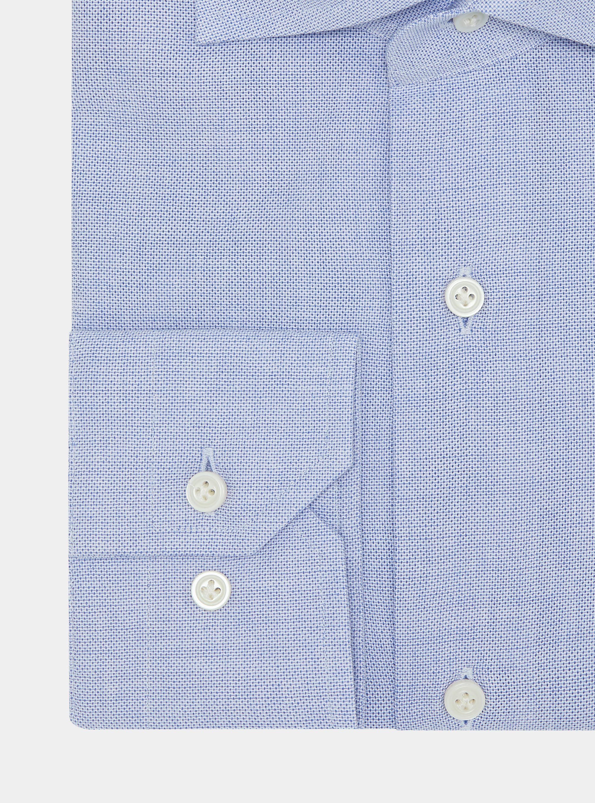 Chemise textur&eacute;e en coton m&eacute;lang&eacute;, BLEU CIEL