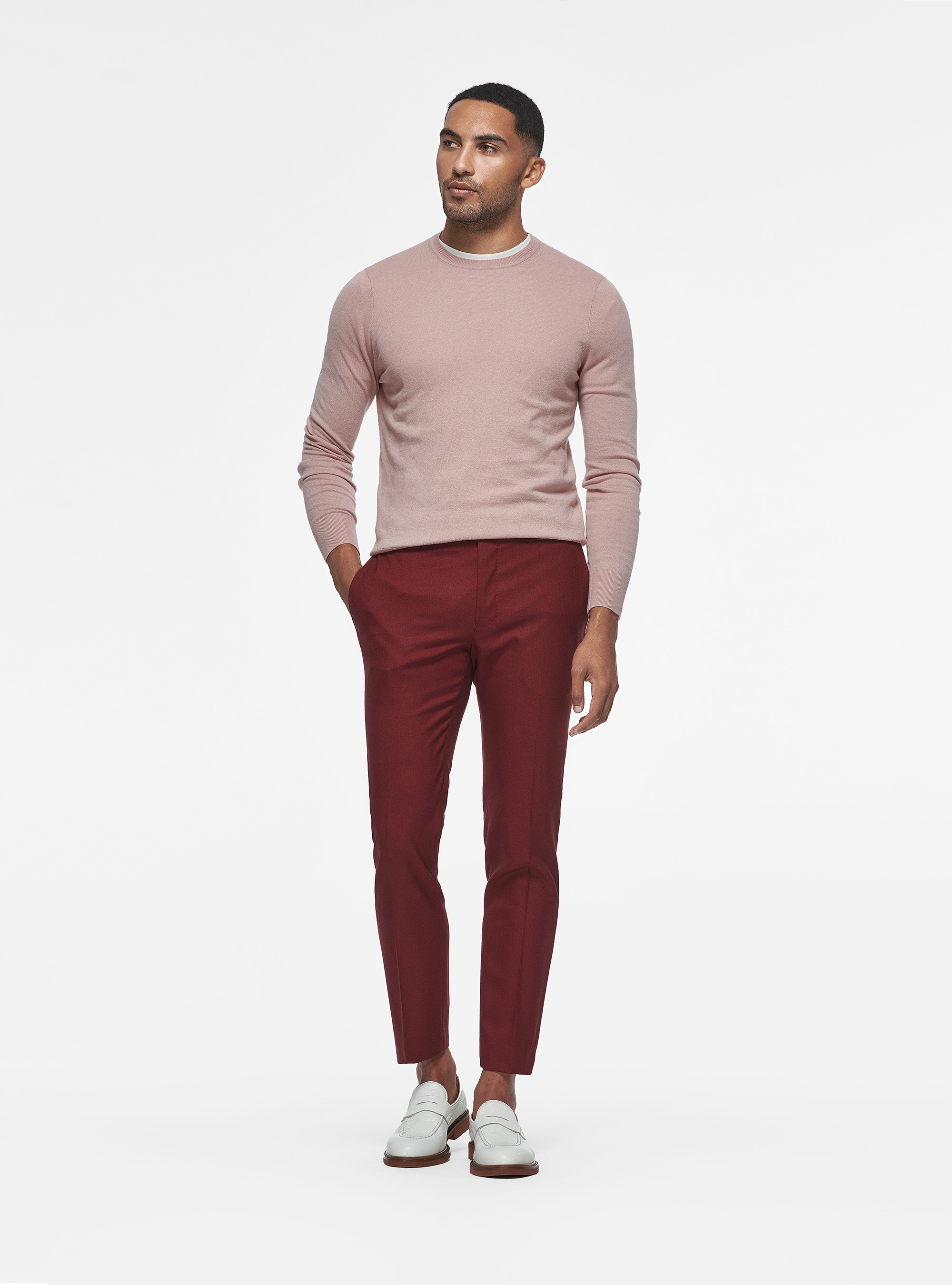 Pantalon en pure laine Vitale Barberis Canonico, BORDEAUX