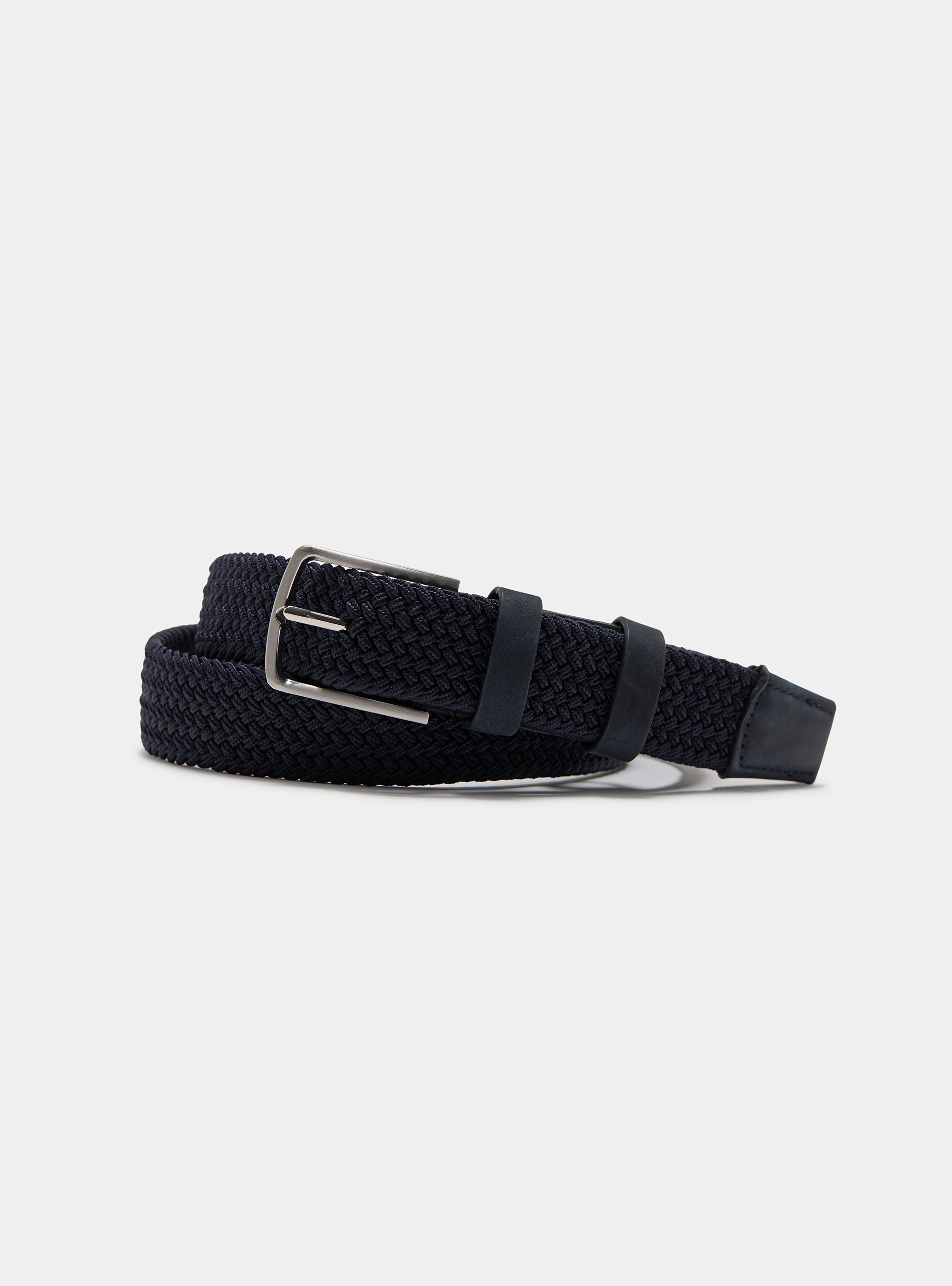 Elastic braided belt, NAVY BLUE