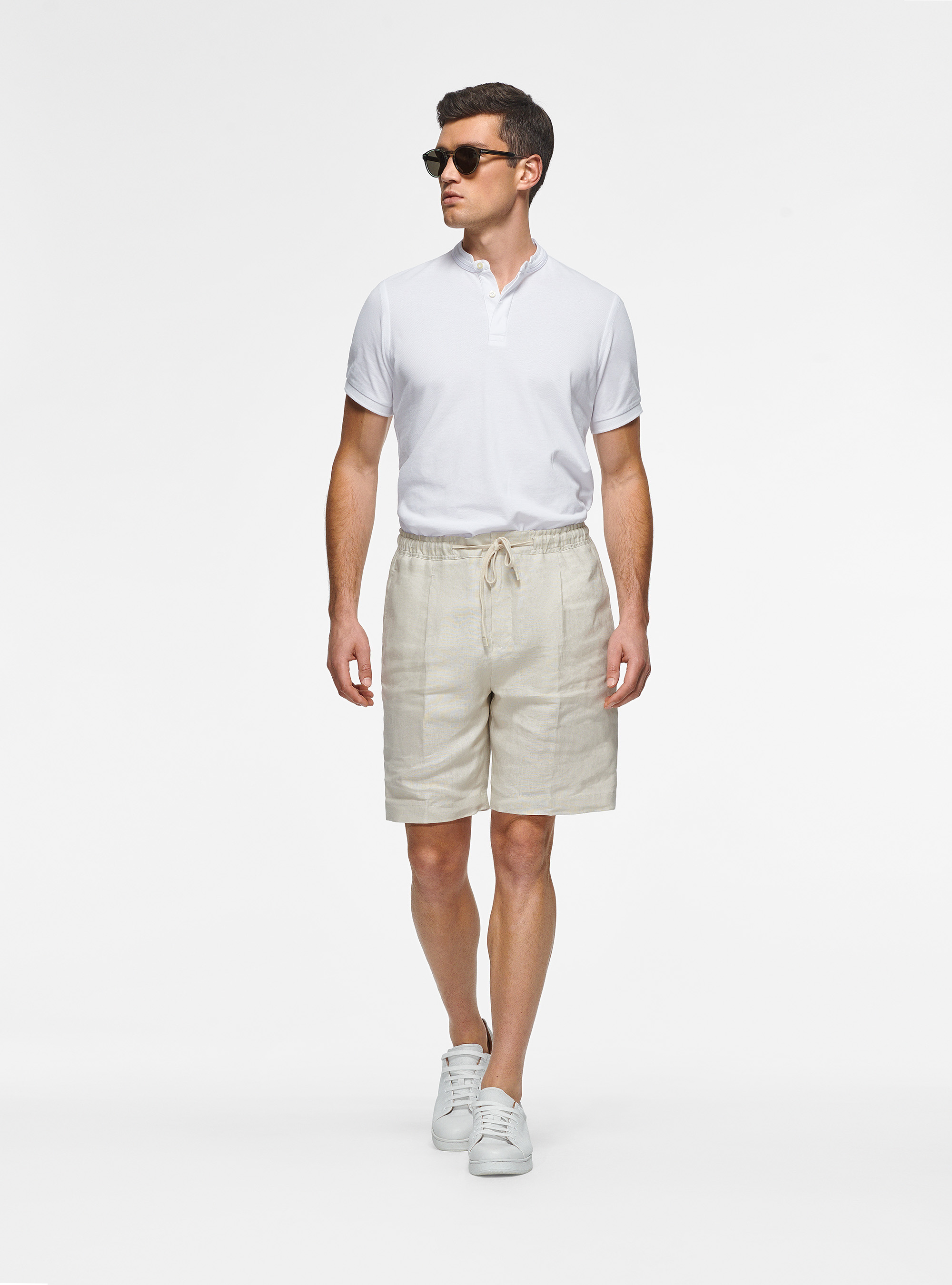 Korean piqu&eacute; polo shirt, WHITE