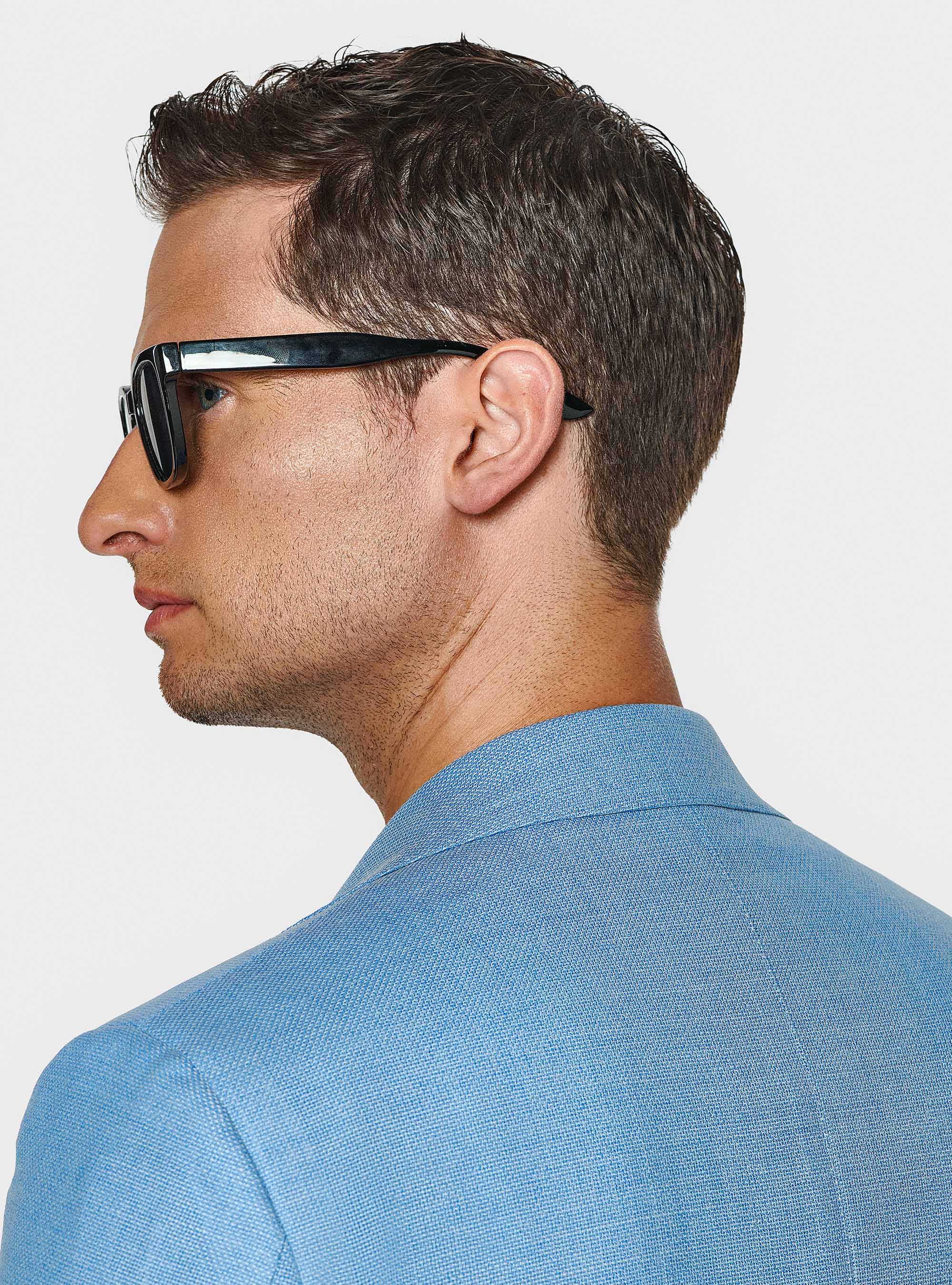 Veste en pure laine Vitale Barberis Canonico, BLEU CIEL