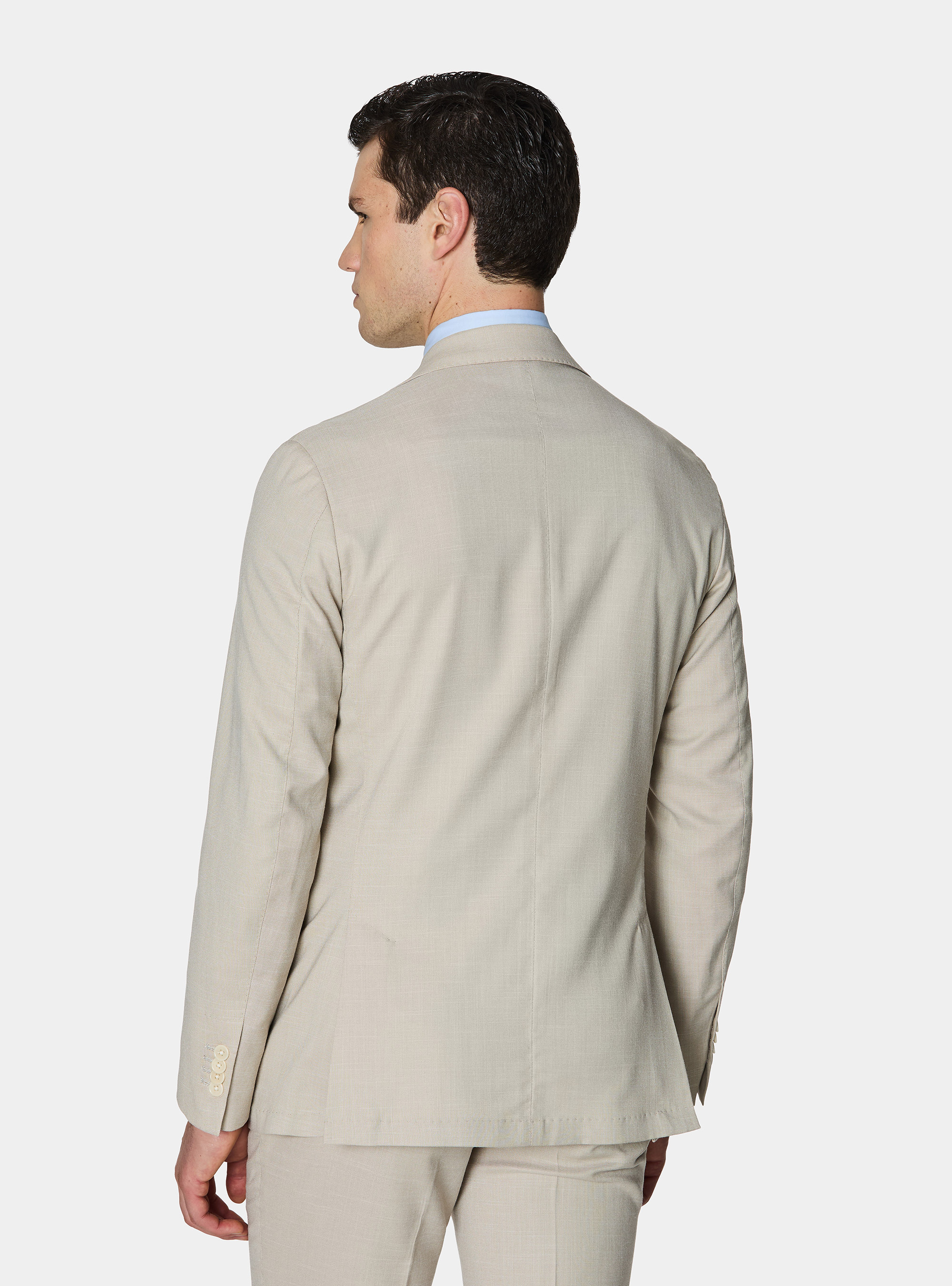 Hopsack fabric suit blazer, SAND