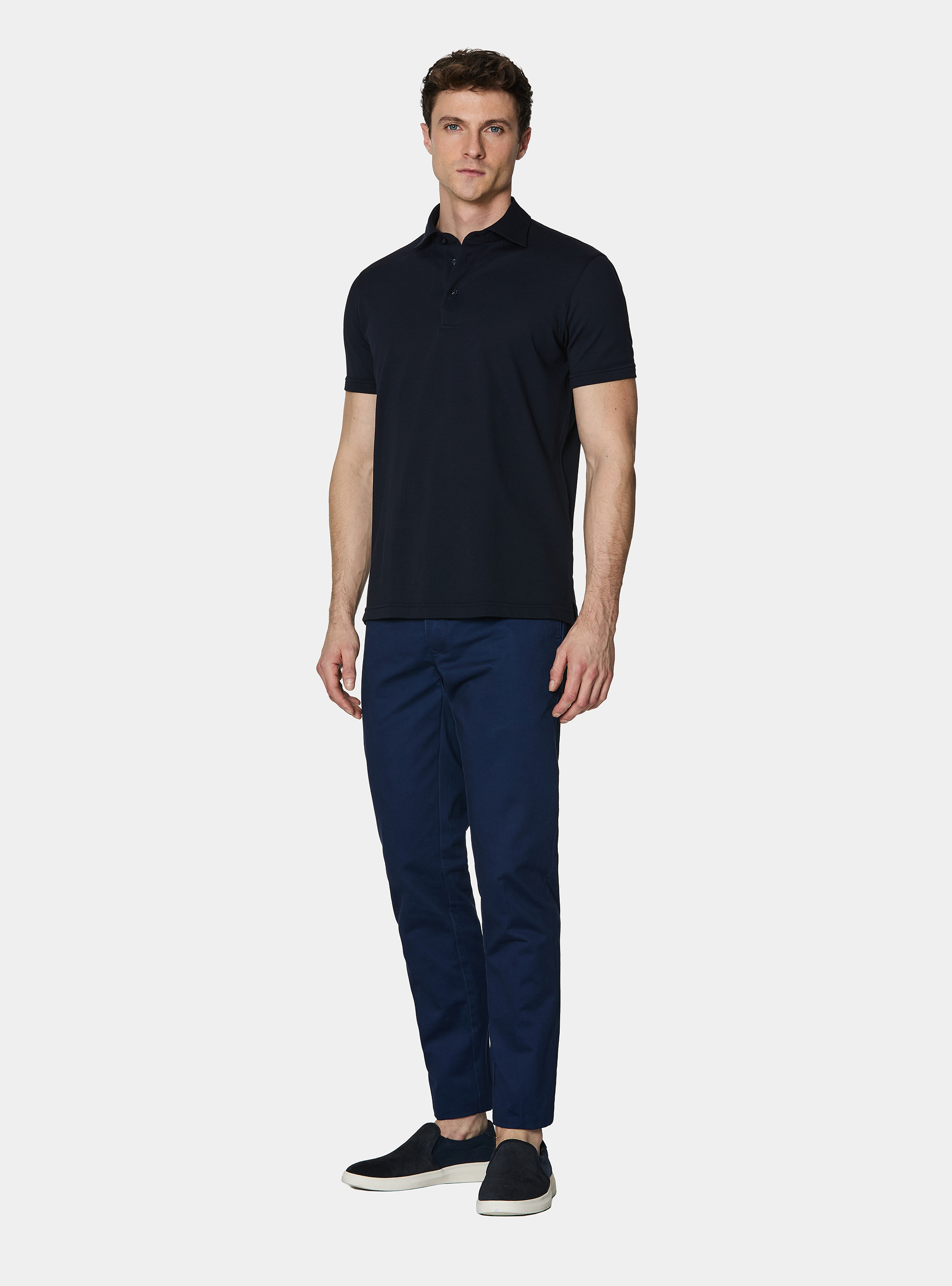 Polo de piqu&eacute; el&aacute;stico GT01, AZUL MARINO