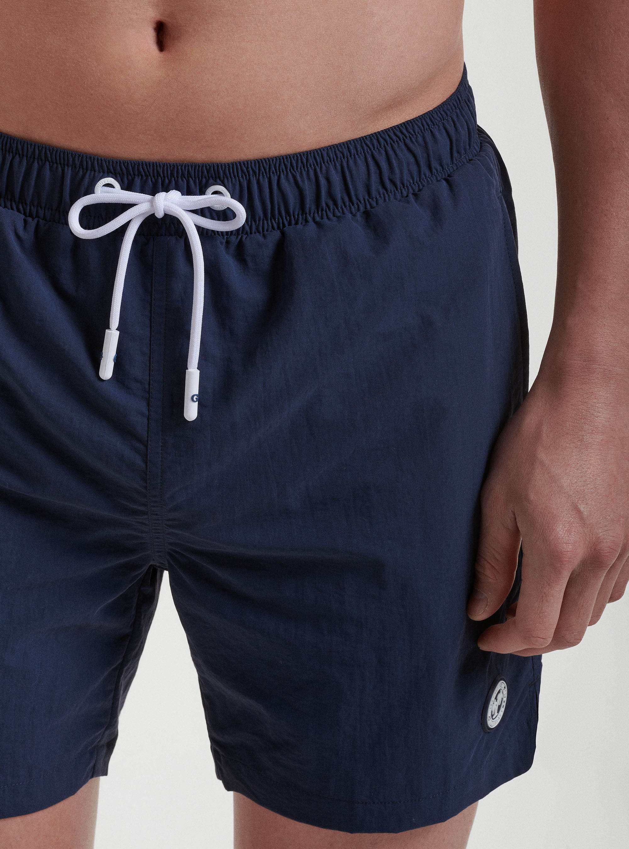 Costume da bagno tinta unita, BLU