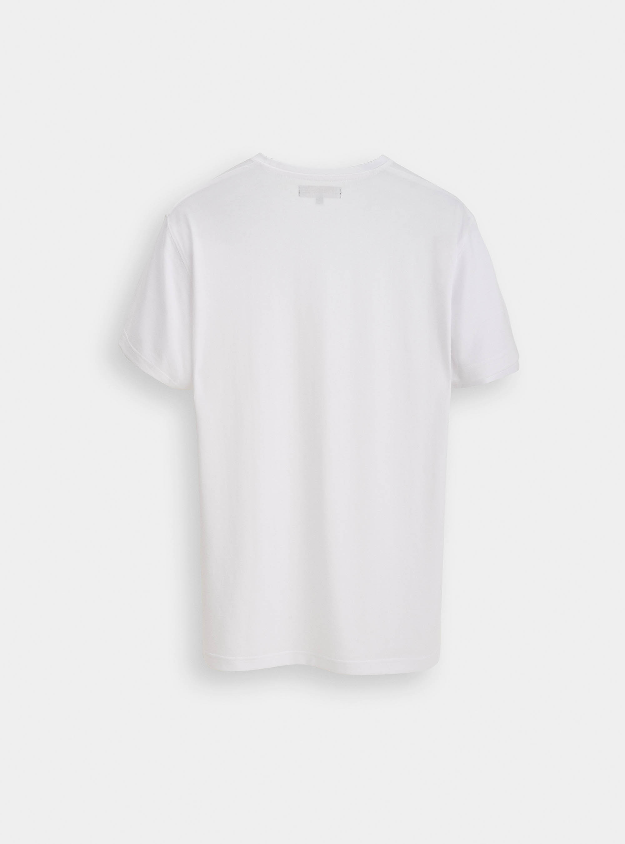 Supima cotton jersey t-shirt with pocket, WHITE