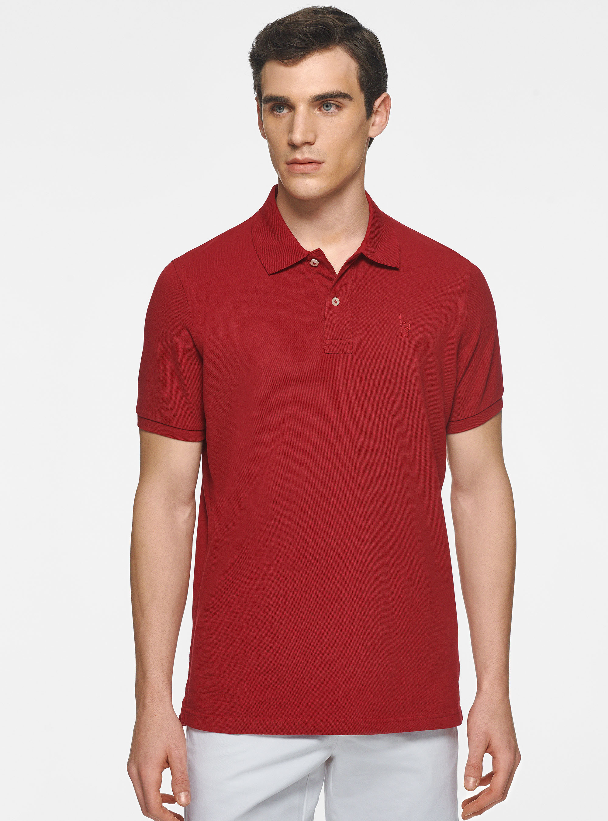 Polo classica in piquet, ROSSO
