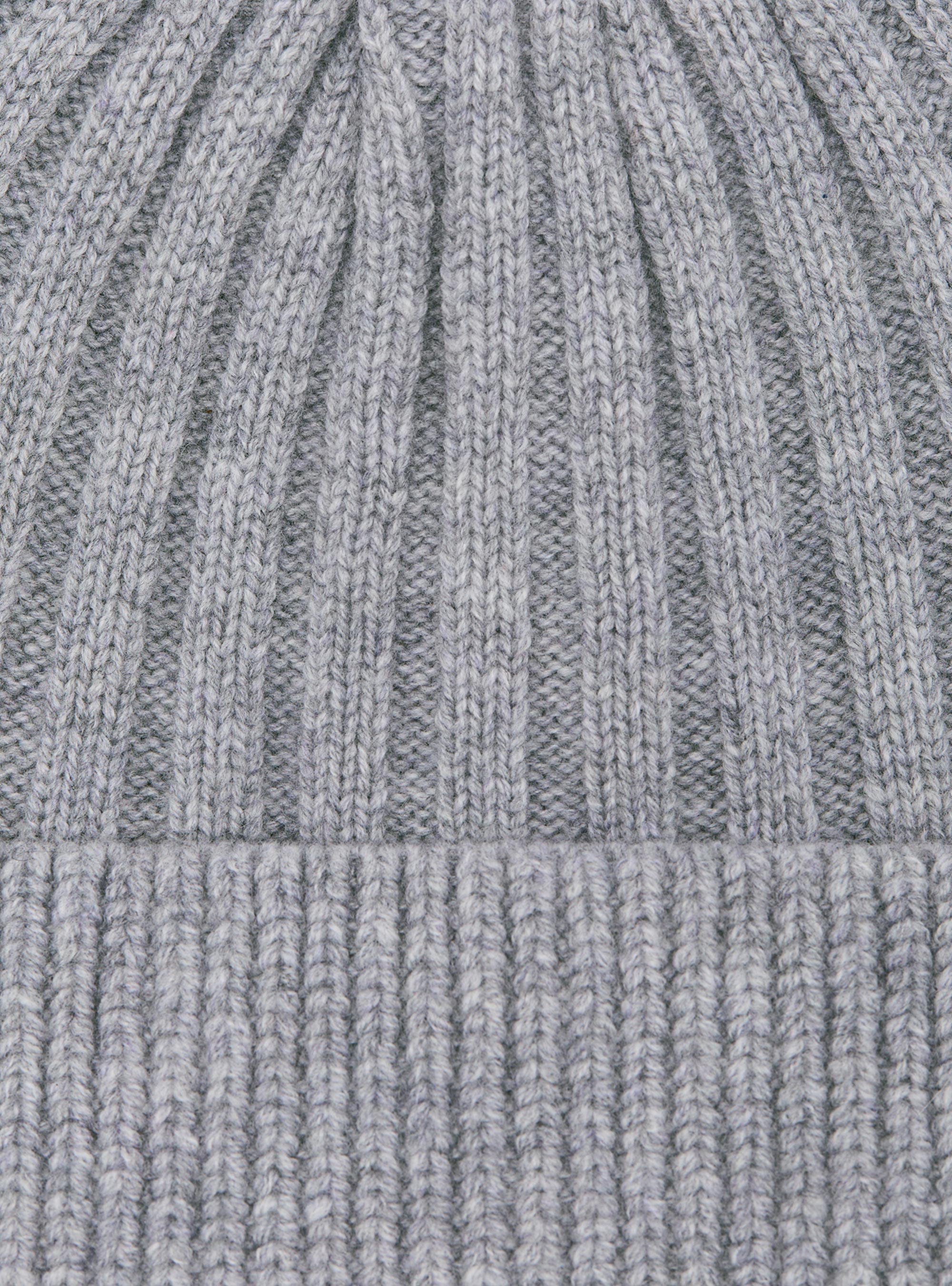 English rib cashmere blend hat, GRIGIO MELANGE 0151C