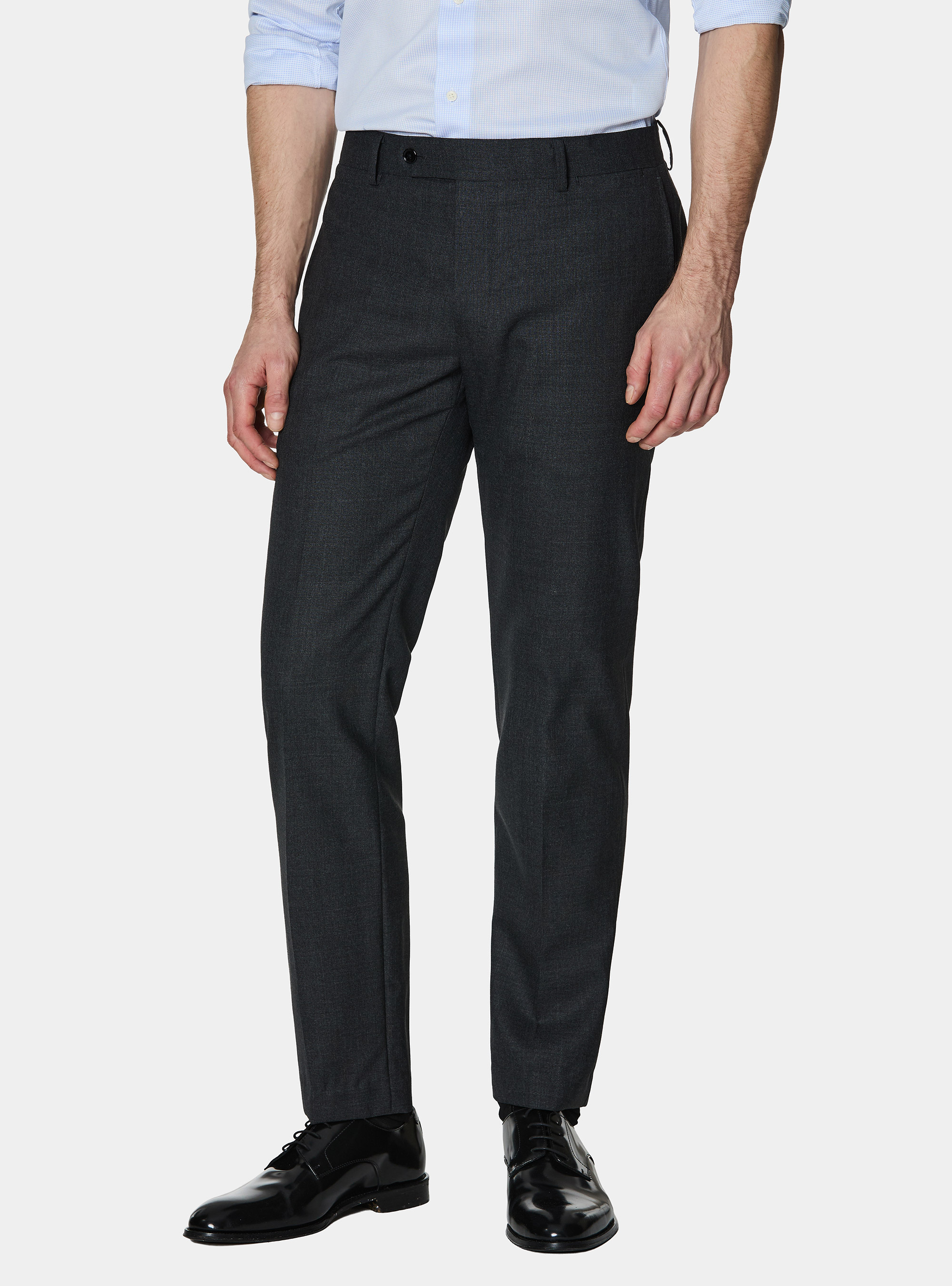 Vitale Barberis Canonico pure wool suit trousers, ASPHALT GREY