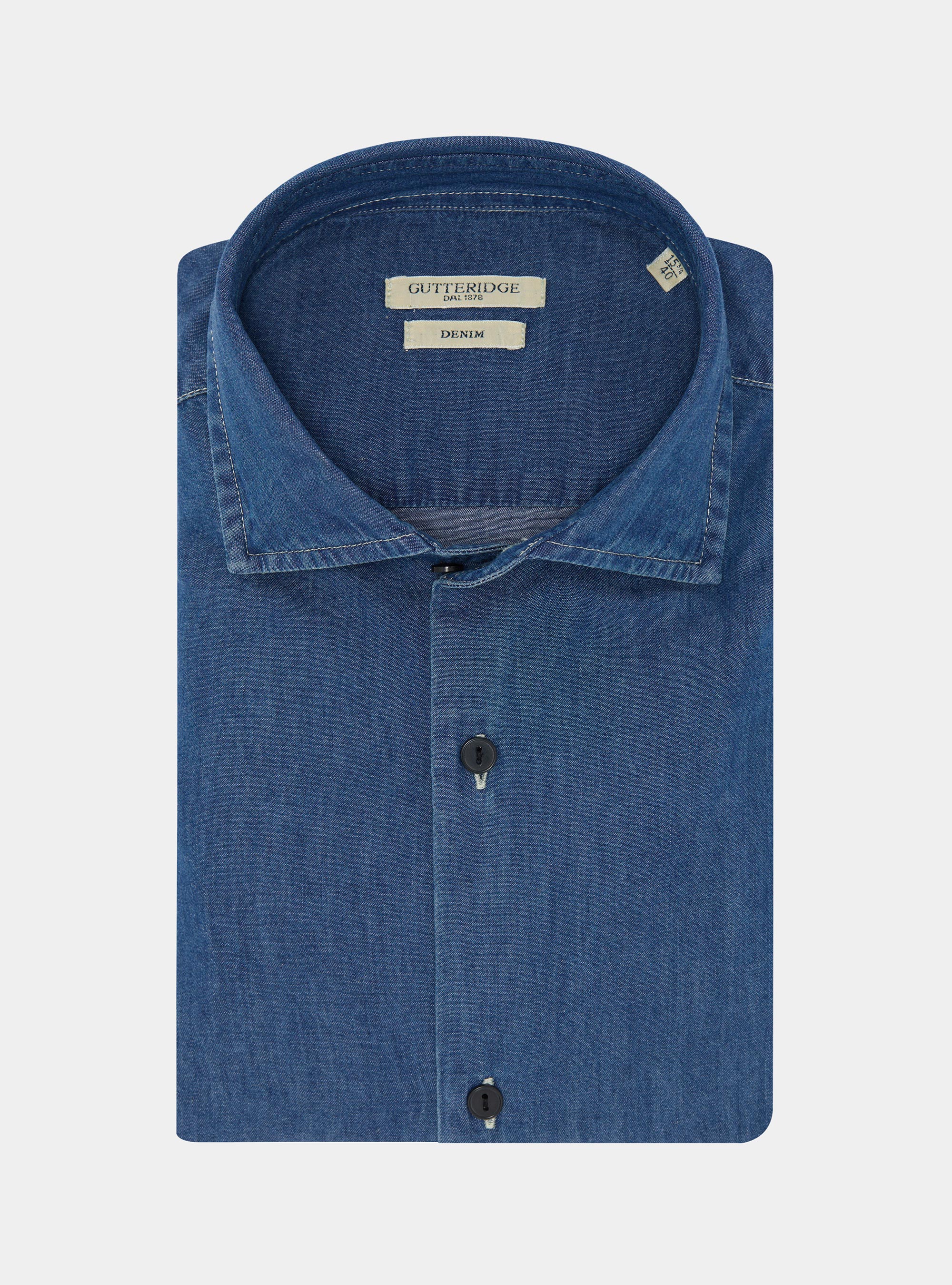 Chemise en denim, BLEU