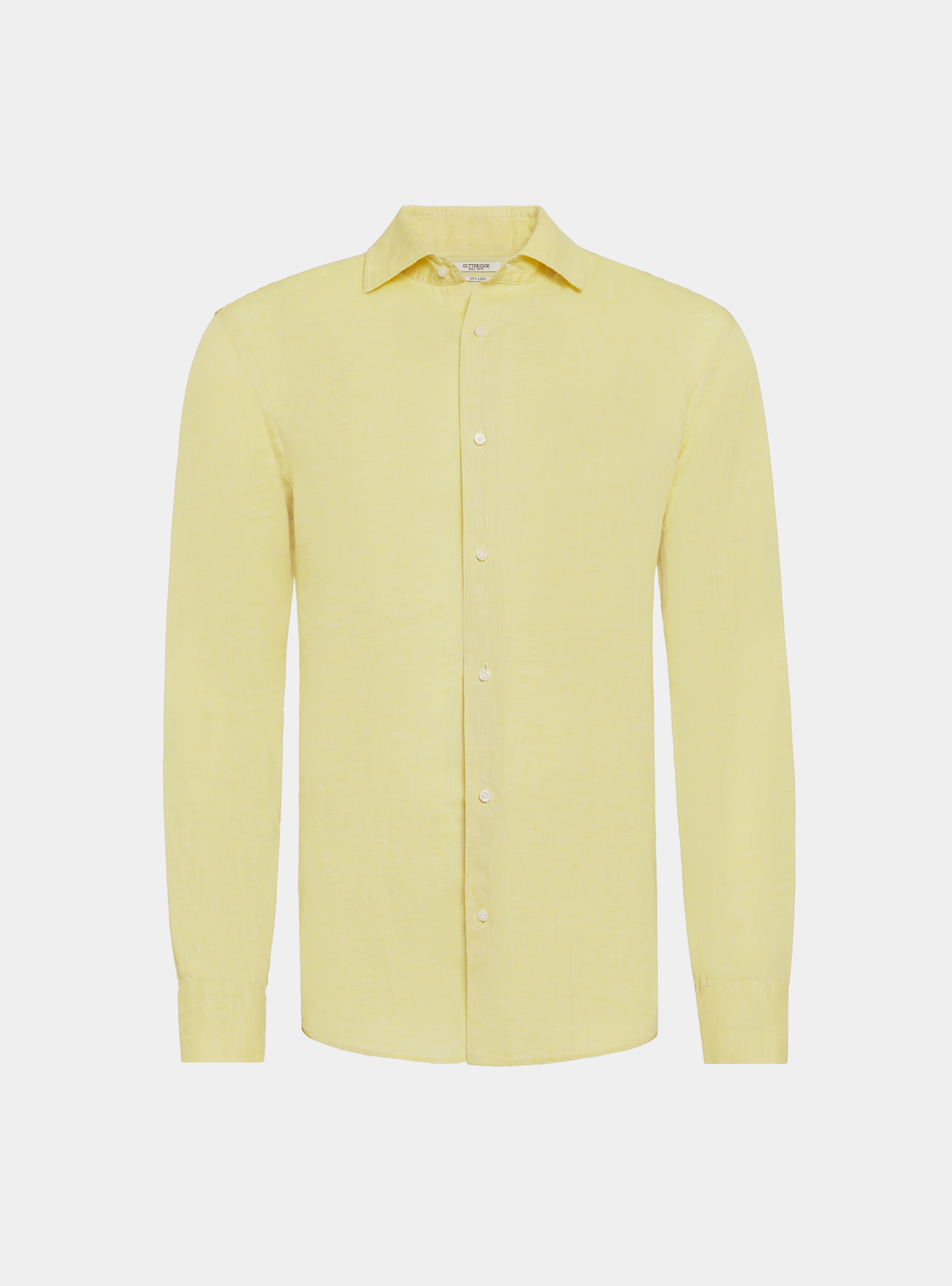 Camicia in puro lino, GIALLO