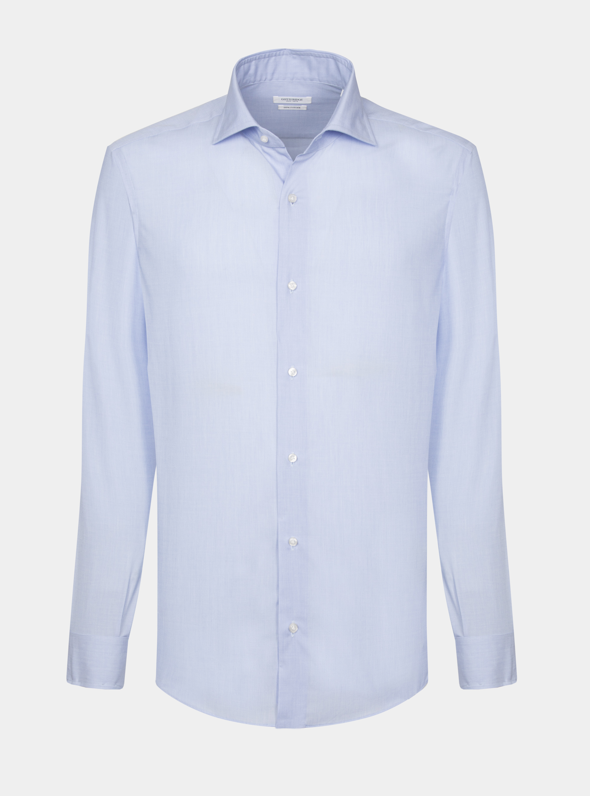 Chemise fil &agrave; fil avec col semi-fran&ccedil;ais, BLEU CIEL