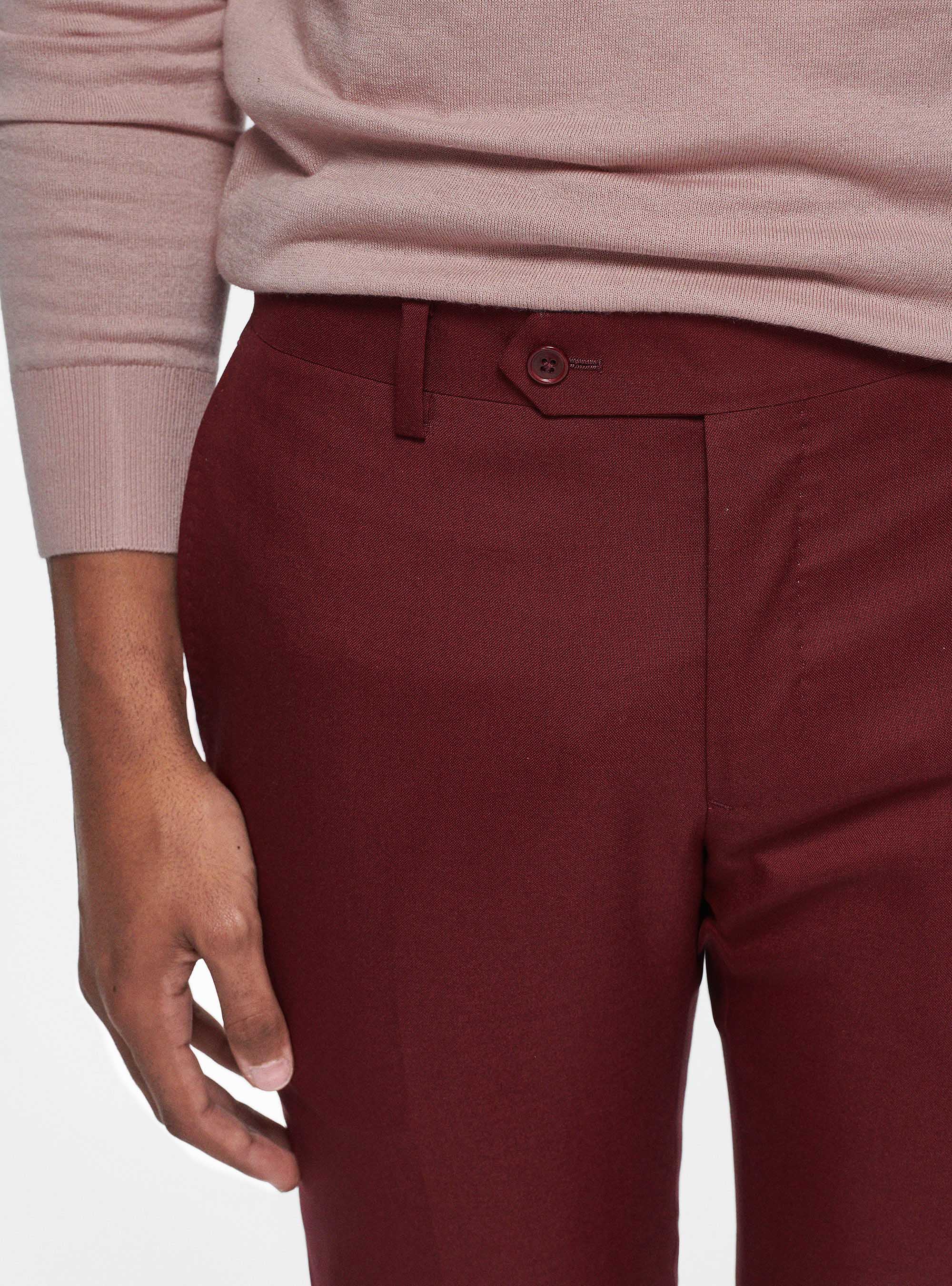 Pantalon en pure laine Vitale Barberis Canonico, BORDEAUX