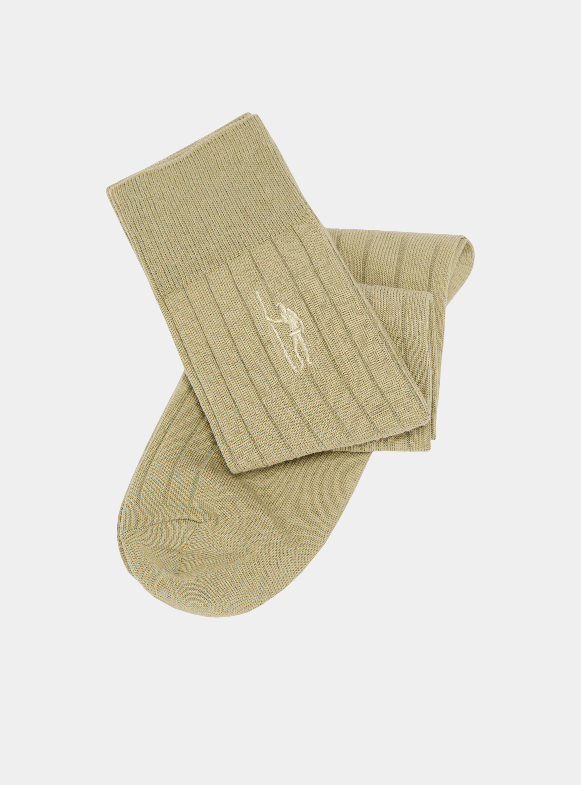 Ribbed socks with embroidery, SALVIA 0602C