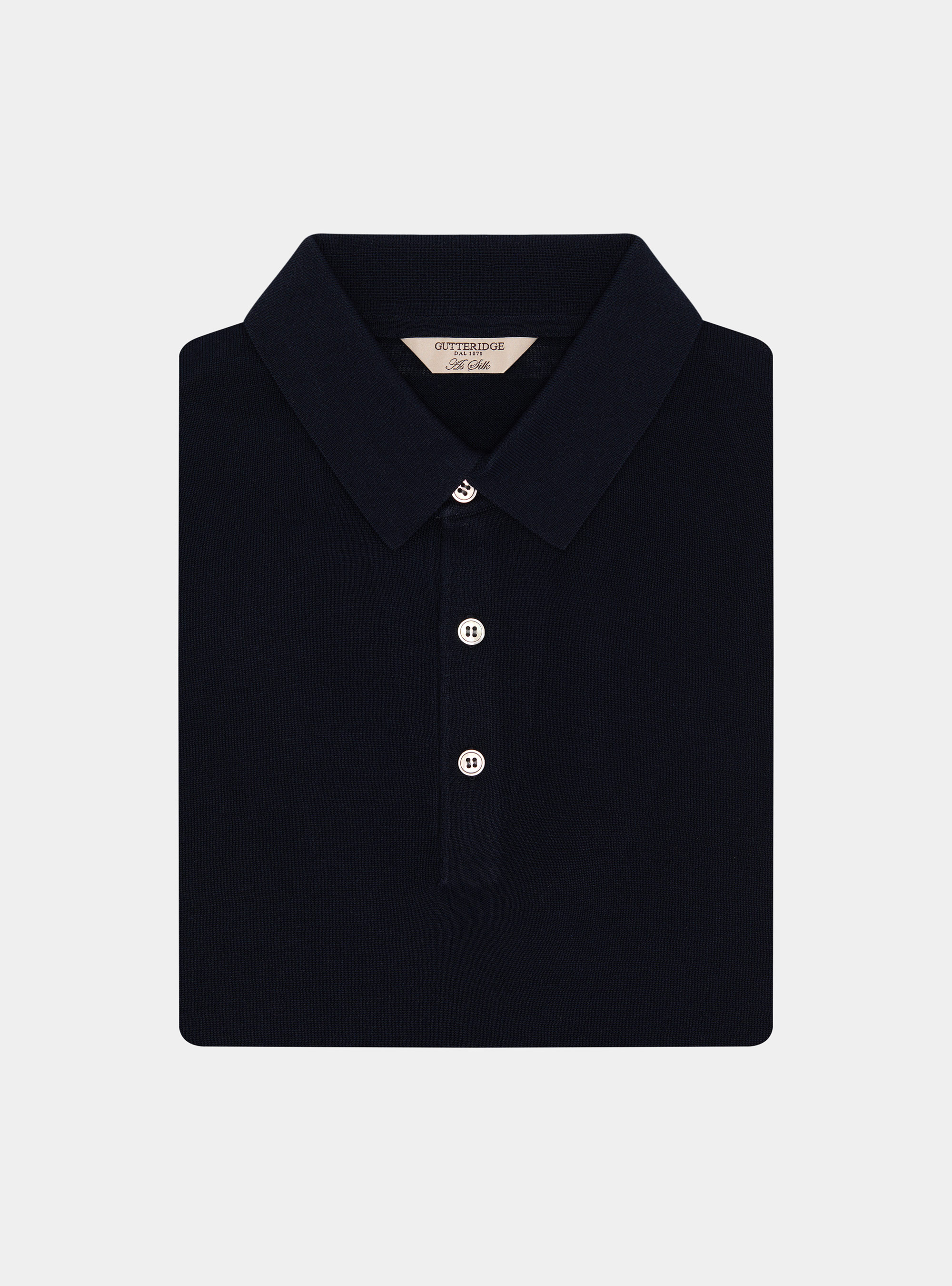 Poloshirt aus Baumwolle und Seide, NAVY 0218C