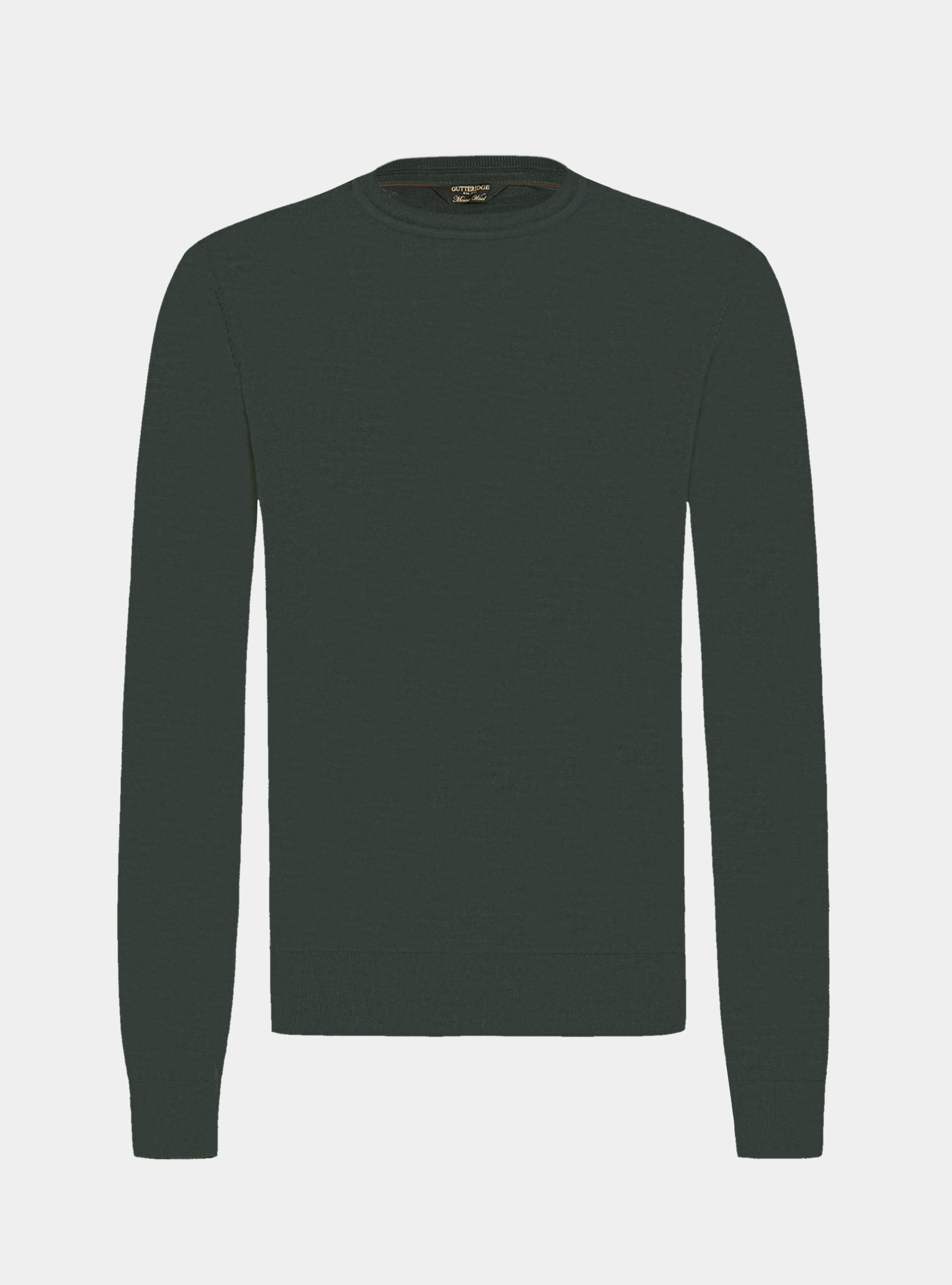 Crew-neck sweater in pure extra-fine merino wool, MILITARE 0609C