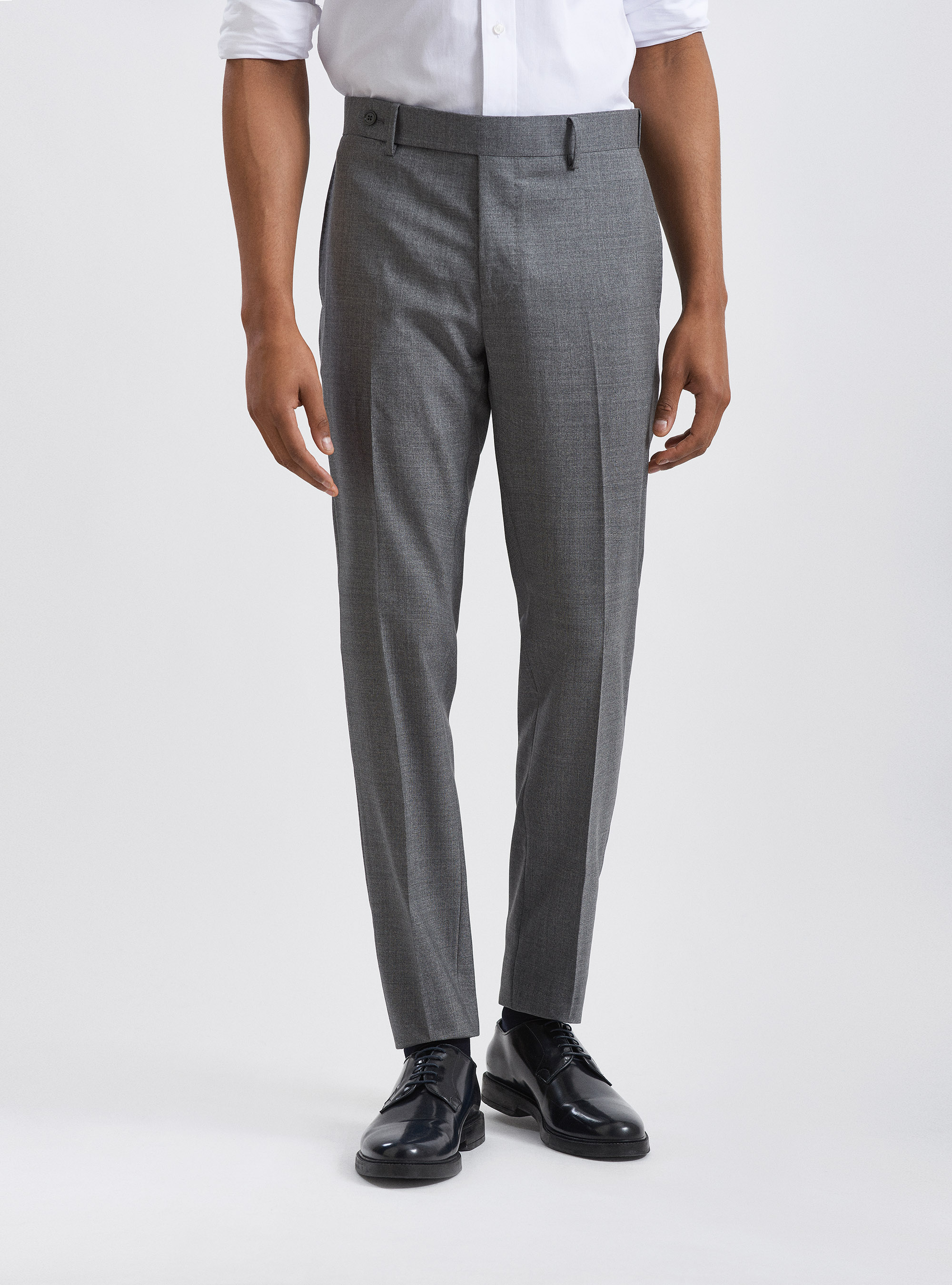 Pantaloni per abito in pura lana tessuti Vitale Barberis Canonico, GRIGIO CHIARO