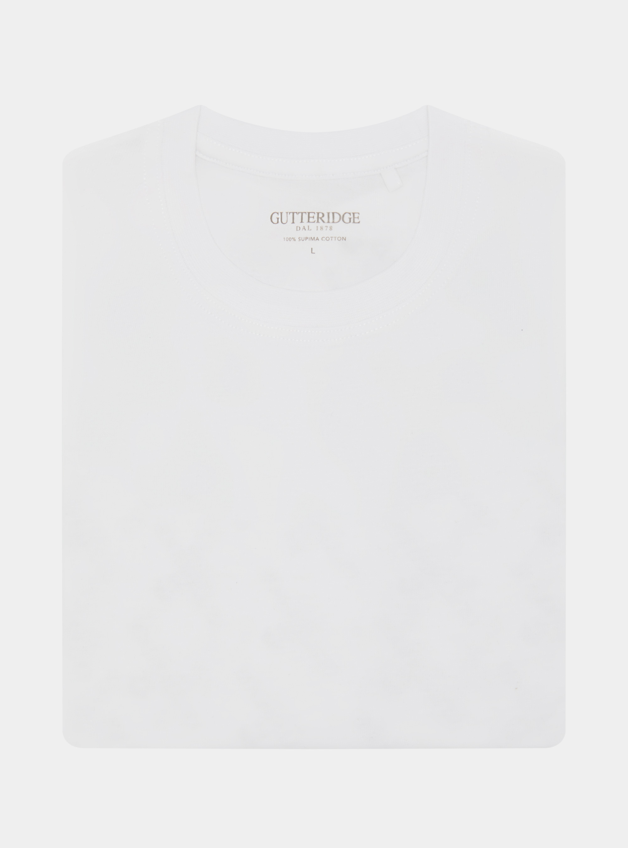 T-shirt &agrave; demi-manches en coton Supima, BLANC