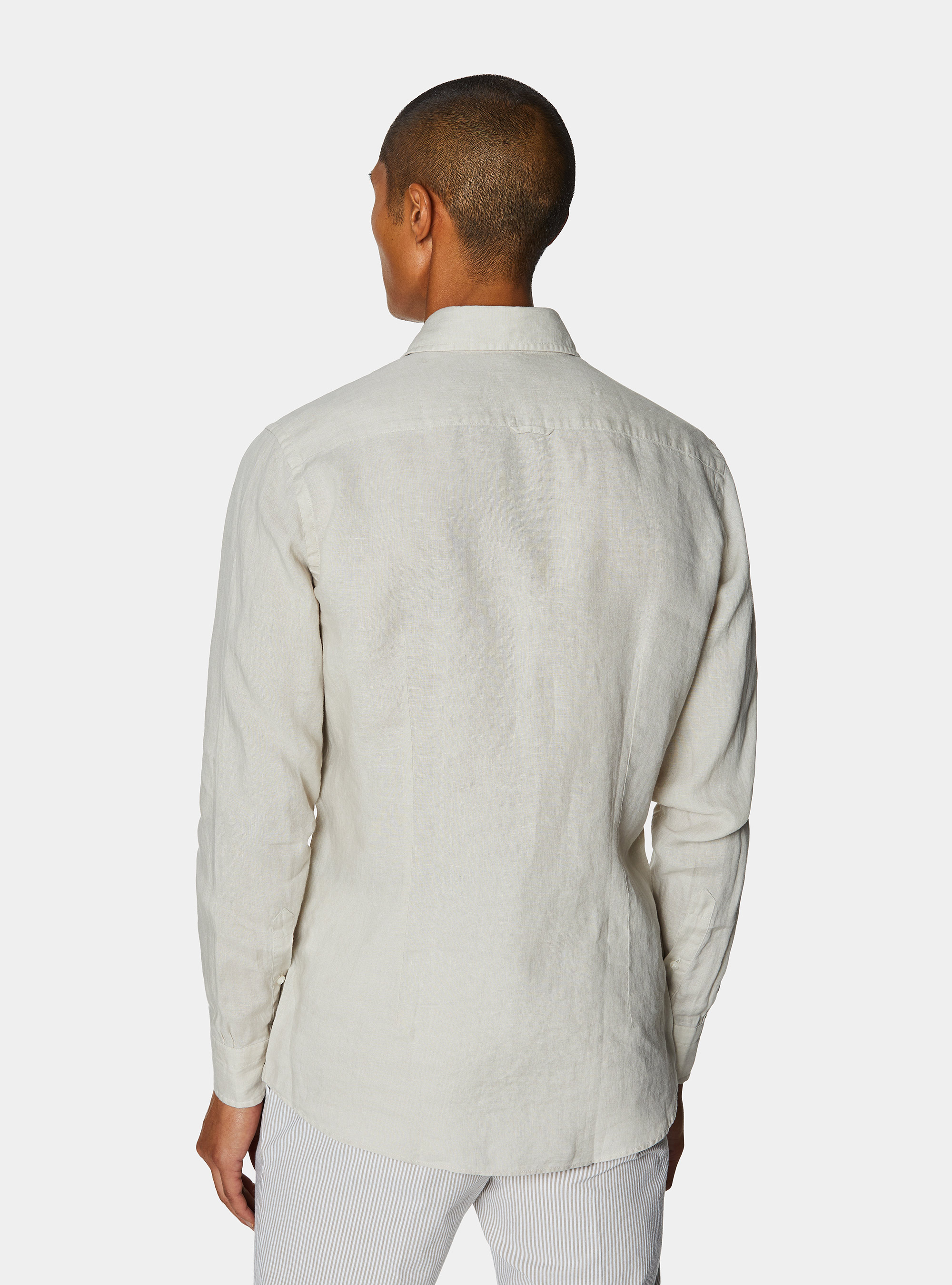 Pure linen shirt, ECRU 0536C