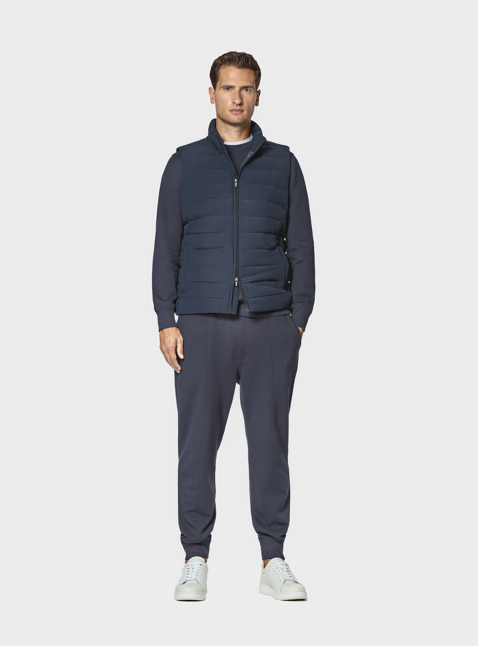GT01 fleece sports trousers, NAVY BLUE