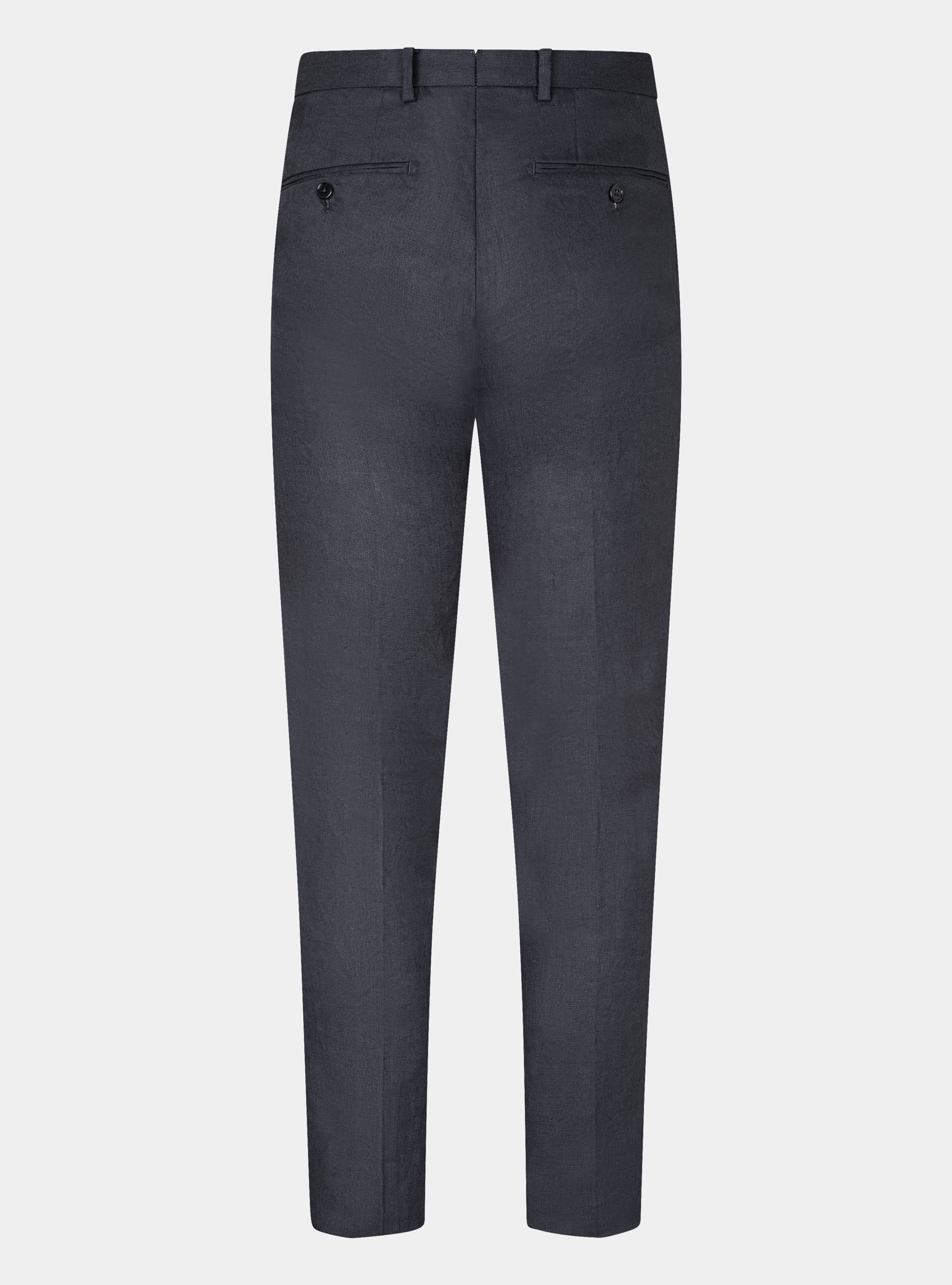 Pure linen suit trousers, NAVY BLUE